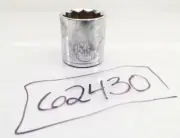 62430 Thorsen 30mm 1/2" Drive 12 Point Chrome Vanadium Socket Qty. 1 piece