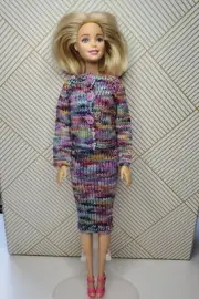 1:6 scale doll clothes fit 11.5" fashion doll handmade (hand knitted) set