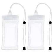 2pcs Waterproof Mobile Phone Pouch, Underwater Phone Case Bag, White