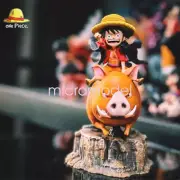 CM Studio One Piece Riding Pig Monkey D Luffy Resin Statue in stock H15.6cm New
