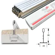 10x White Cross Tee Section Bar 600mm x 24mm, Suspended Ceiling Grid System T600