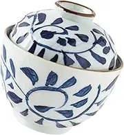 Cabilock 1 Set Hand-Painted Qingyao Stew Cup Bowls for Kitchen Soup Pot Large Ceramic Bowl Serving Bowl with Lid Japanese Ceramic Bowls Chinese Soup Bowl Traditional Japanese Ceramics
