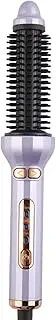 2-in-1 Hair Straightening Curling Iron Automatic Curling Iron Three- Temperature Hair S ling Brush Purple US Plug