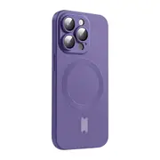 For iPhone 16 Pro Case, Silicone MagSafe Compatible Cover, Lens Protection, Purple