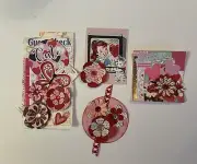 2705 4 Piece Valentine’s Day Ephemera Set Guest Check PREMADE JUNK JOURNAL