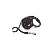 Flexi Classic Retractable Tape Dog Lead Black 3m XSmall