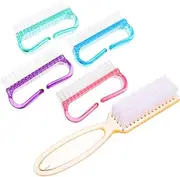 BIUDECO 5Pcs Handle Grip Nail Brush Cleaning Kit for Hands Feet Durable Lightweight Fingernail Scrub Brushes for Dust Removal