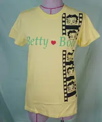 在飛比找樂天市場購物網優惠-【震撼精品百貨】Betty Boop 貝蒂 圓領T 影片 黃