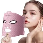 LED Face Mask Light Therapy, Portable Red Light Mask with Timing, Light Thera...