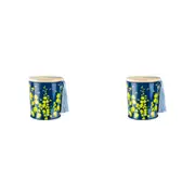 2x Australiana 300g Vanilla Scented Candle w/ Wood Lid & Tassel Decor Wattle