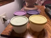 Vintage NEW Tupperware Small Snack Containers Set Of 4