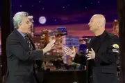 Host Jay Leno with TV personality Howie Mandel on January 12 2006 Old Photo