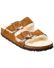 Birkenstock Women's Arizona Shearling Narrow Sandal 39 NoColor