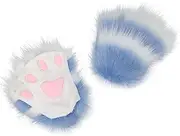 [ILUFAM] Faux Fur Wolf Cat Paw Gloves Furry Cosplay Bear Paw Gloves Halloween Fancy Party Costume Accessories