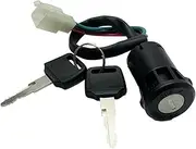 1 PC Motorcycle Ignition Lock Key with 4 Wire Start Switch Door Locks Beach Bike Male Switch for 50/70/90/110/150/250cc