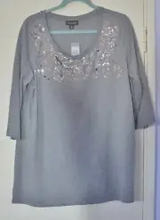 AUTOGRAPH ~ SIZE 14 ~ SEQUIN DECOR TEE ~ NEW WITH TAGS ~ RRP $69.99