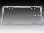 3D DUAL GROOVE DIE CAST ZINC CHROME FINISH LICENSE PLATE FRAME