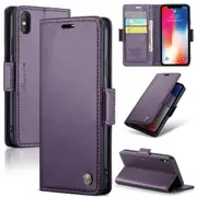 CaseMe iPhone Xs Max Folio Wallet Case Cover Apple Side Closure XsMax [Purple]