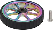 ElgnAura Aluminum Alloy Folding Bike Easy Wheel 82mm Wide Bearing for High Stability, Smooth Roll for Brompton 3sixty Folding Bikes (Multi Color)