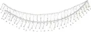 OFFIGAM DIY Rhinestone Tassel Chain Wide Bead Trim for Clothing Accessories Lightweight Decorative Fringe for Crafts Party Use Durable Easy to Apply
