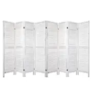 Artiss 8 Panel Room Divider Screen 326x170cm Louver White