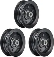 Saiyugty 3 Pack 106-2175 132-9420 Idler Pulley Compatible for Toro Exmark Part 32" 38" 42" 50" 54" Lawn Tractor Deck Quest E-Series S-Series Timecutter, Black