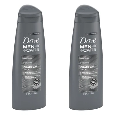 Lot Of 2 Dove Men+Care Charcoal Shampoo, 12 OZ