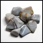 X1 Genuine Natural Blue Chalcedony Crystal Tumbled Stone