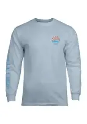 Salt Life Raising Sun Rays Long Sleeve T-Shirt Mens Sz XL X-Large Stone Blue NEW