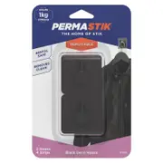 Permastik Matte Black Deco Hooks - 2 Pack