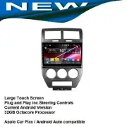 JEEP COMPASS 2007-08 GPS NAVIGATION BLUETOOTH APPLE CARPLAY ANDROID AUTO CAMERA