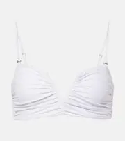 [Jade Swim] Jade Swim Calla ruched bikini top AU 10 white