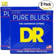 2-PACK DR PHR-12 Pure Blues Pure Nickel Electric Guitar Strings 12-52 Ex-Heavy