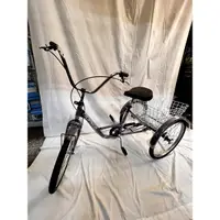 在飛比找蝦皮購物優惠-台灣製 20吋三輪車 24吋三輪腳踏車  大籃子  單速三輪