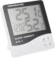 JECOMPRIS 1Pc Thermohygrometer Clock Indoor Electronic Temperature and Humidity Household Clock for Home Decoration LCD Screen No Battery Included