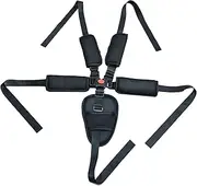 Universal 5 Point Adjustable Harness Seat Belt Stroller for Kids Harness Belt with Baby Shoulder Strap with Baby Shoulder Strap and Crotch Harness Pads (Black)