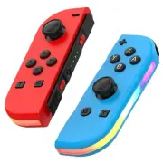 JOY-02 BT5.2 RGB Game Controller LED Switch L/R Joypad with 3D Joystick Built-in Six-axis Sensor Dual Vibration Motors T