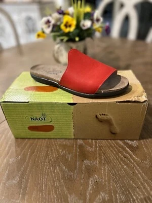 NAOT Women's Sandals size 37 or 6.5 US SKYLAR Kiss Red Leather
