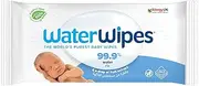 WaterWipes Baby Wipes Sensitive Newborn Biodegradable Unscented, 99.9 percentage Water, 60 Wet Wipes (1 Pack)