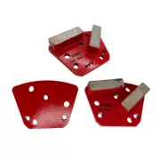 3 Pack Trapezoidal Diamond Grinding Polishing Pads Discs For Concrete Grinders