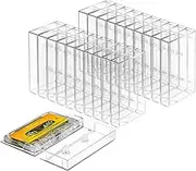 50-Pack Audio Cassette Storage Cases - Clear Plastic Cassette Tape Cases - Audio Storage Solution 4.28" L x2.75 W x0.6 H