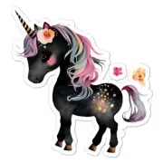 Watercolor Unicorn Rose, Vinyl Decal Sticker, Indoor Outdoor, 3 Sizes, #8768