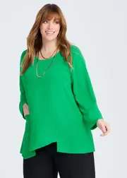 [TS] Taking Shape Soft Drape Adele Long Sleeve Top Size 20 in Island Green - Plus Size Women's Clothing Island Green