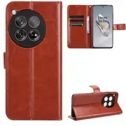 For Oneplus 12 / 11 5G Crazy horse Pattern Magnetic Flip PU Leather Wallet Case