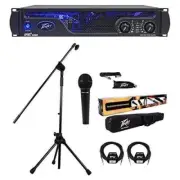 Peavey IPR2 3000 3,000 Watt Class D Pro Power Amplifier Amp+Mic System+2 Cables
