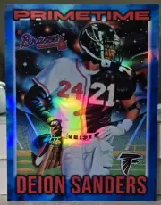 Deion Sanders Primetime 8.5x11 Custom Refractor Holographic Sticker