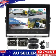 9" QUAD MONITOR SCREEN CAR REAR VIEW BACKUP REVERSING CAMERA FOR TRUCK BUS VAN