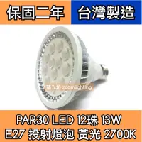 在飛比找蝦皮購物優惠-【築光坊】保固二年  PAR30 12燈13W LED 27