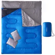 Tuphen Double Sleeping Bag Sleeping Bag with 2 Pillows Queen Size XL Bag for ...