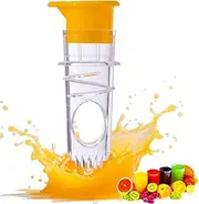 zakora Lemon Squeezer - BPA-Free Plastic, Mini Citrus Juicer for Lemons, Limes & Oranges | Portable Bar Tool for Home, Camping, Cocktails" (Yellow)